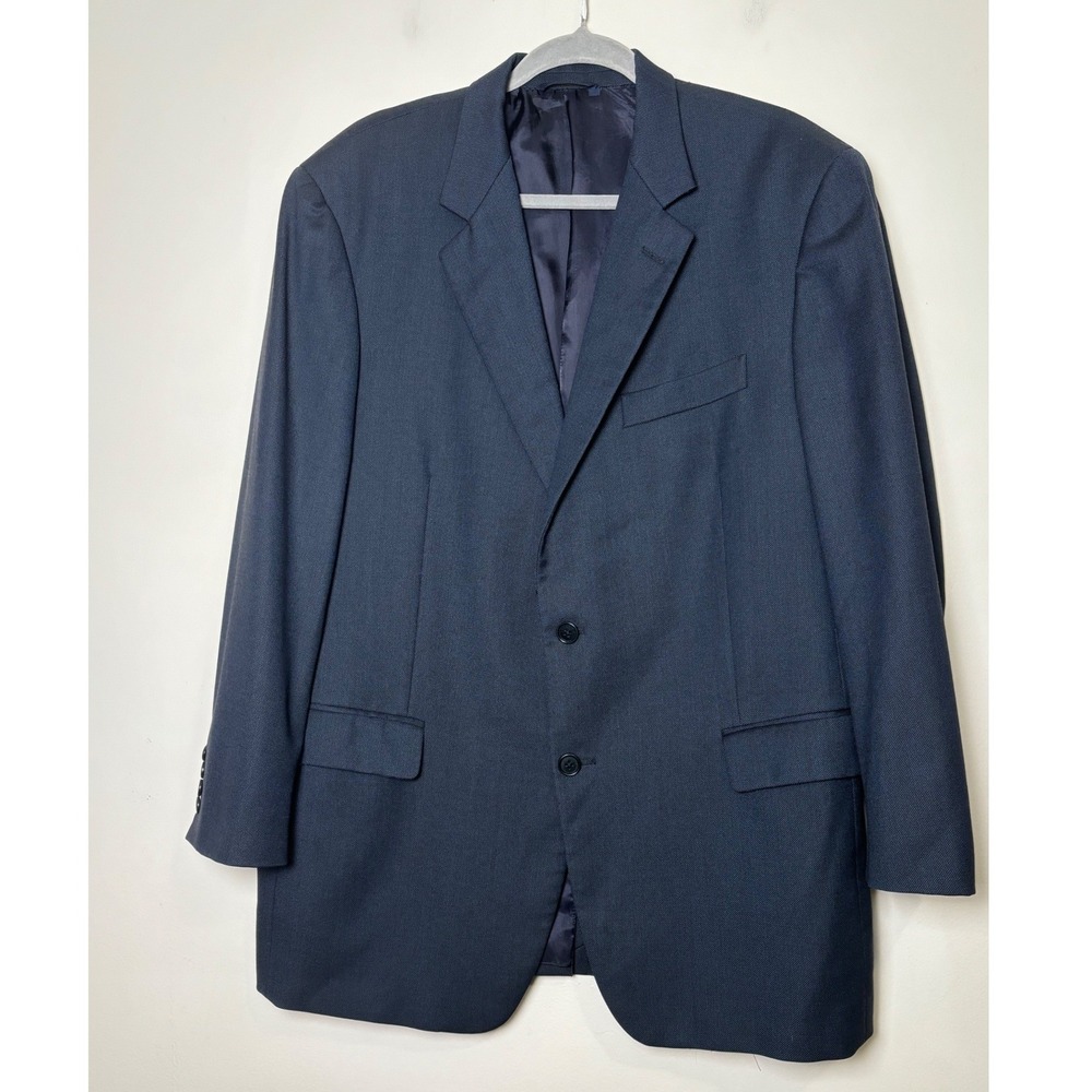 Brooks Brothers Mens 1818 Madison Blazer 44R Blue Wool Hopsack Sport Coat Jacket